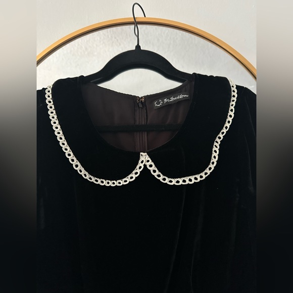 For Love & Lemons Colette Velvet Silk romper sz M - Picture 7 of 12